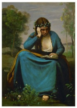Jean Baptiste Camille Corot - Girl Reading Crowned with Flowers or Virgil's Muse