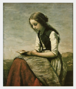 Girl Reading / Jean-Baptiste-Camille Corot